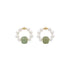 seree - Isa — Beaded Pearl Jade Hoop Earrings