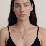 seree - Isla — Green Jade and Freshwater Pearl Necklace