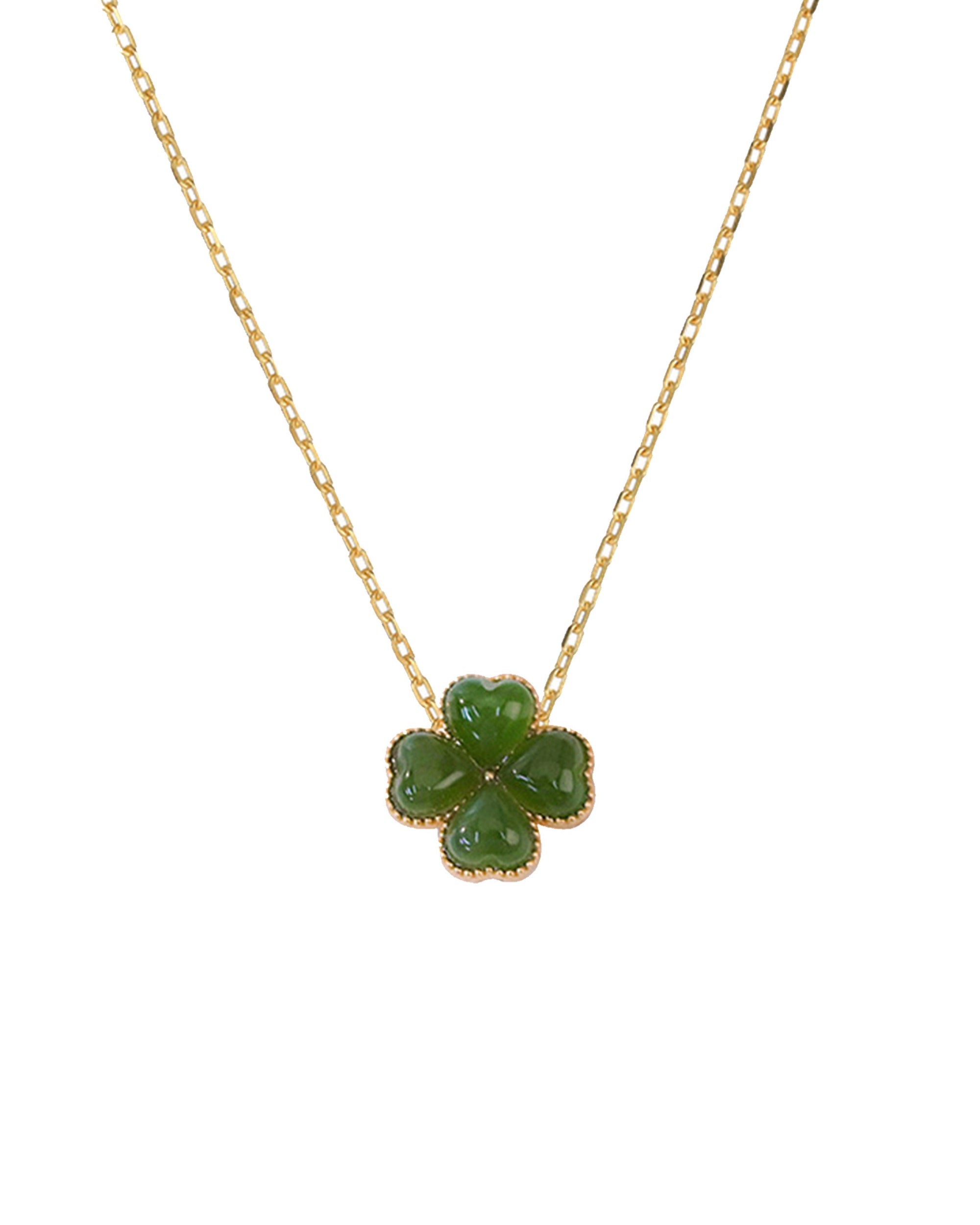 seree - Jardin — Green Jade Pendant Necklace