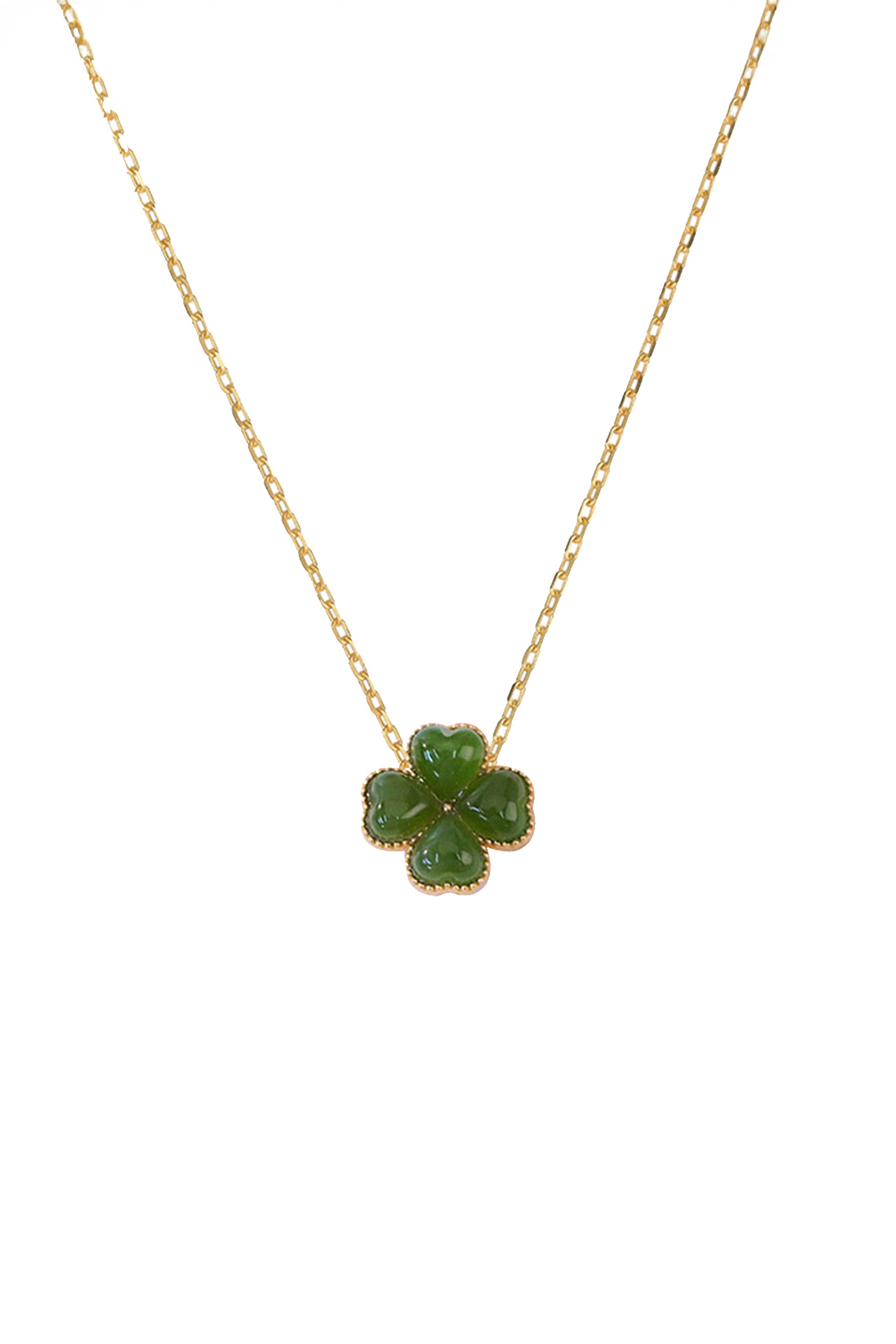 seree - Jardin — Green Jade Pendant Necklace
