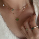 seree - Jardin — Green Jade Pendant Necklace