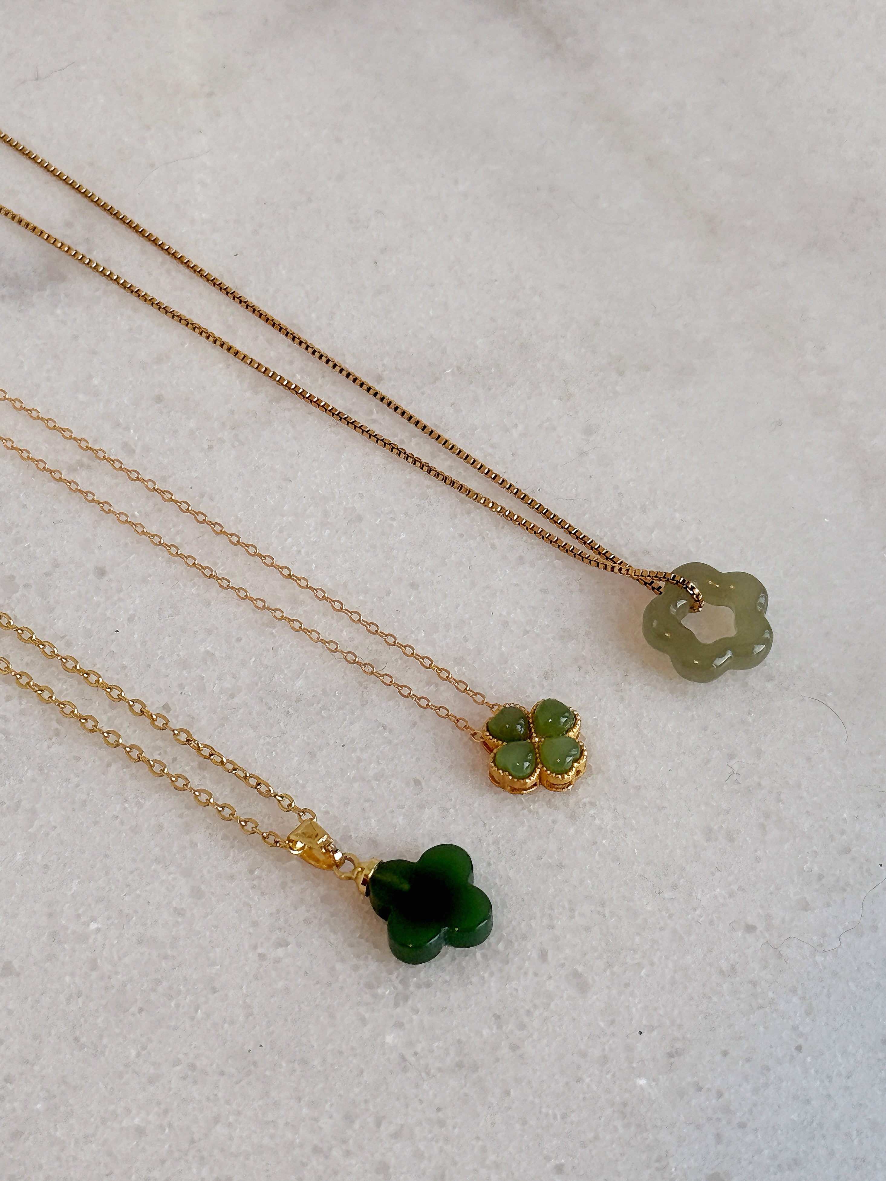 seree - Jardin — Green Jade Pendant Necklace