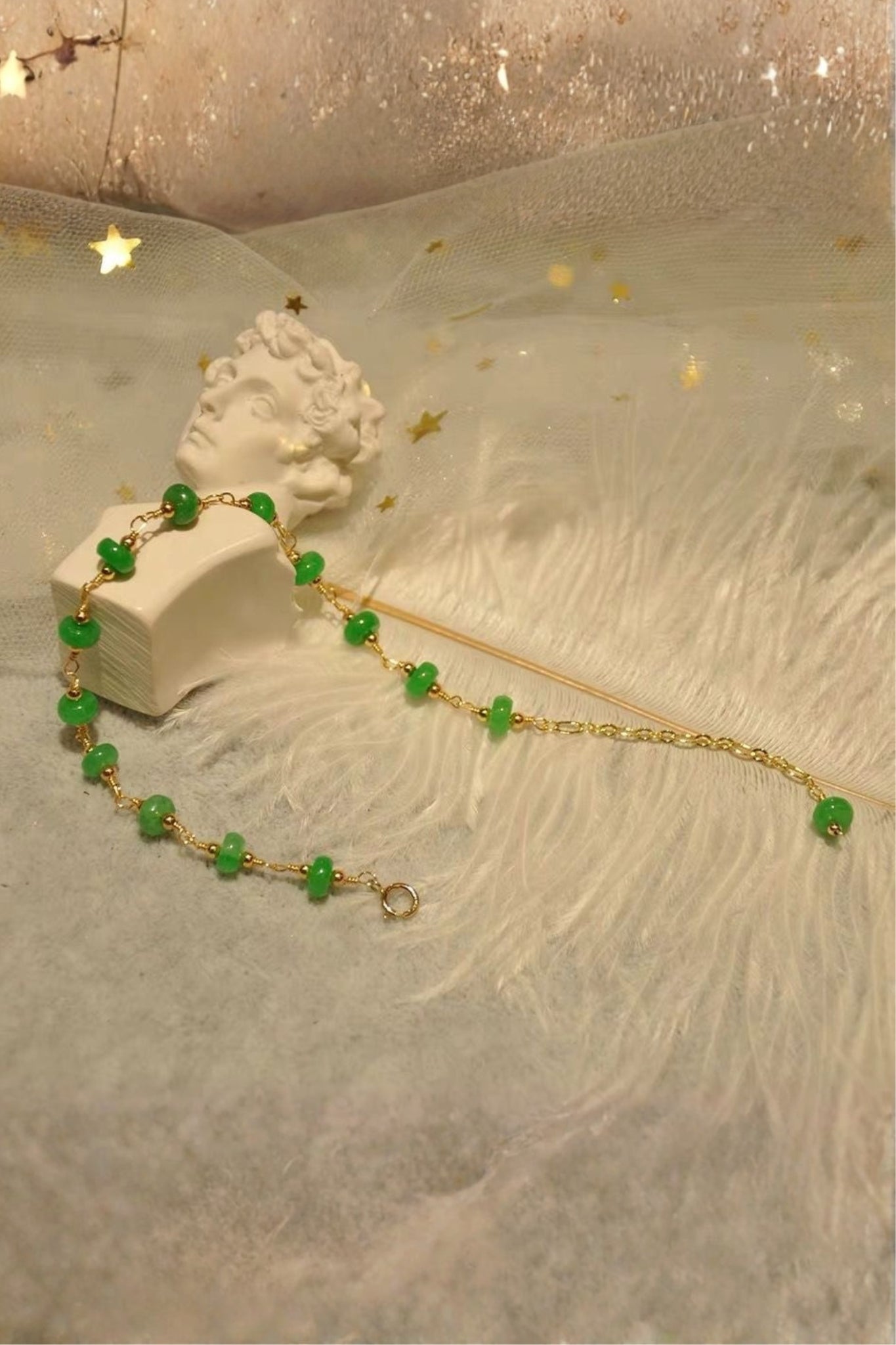 Jillian — Jade Beaded Bracelet