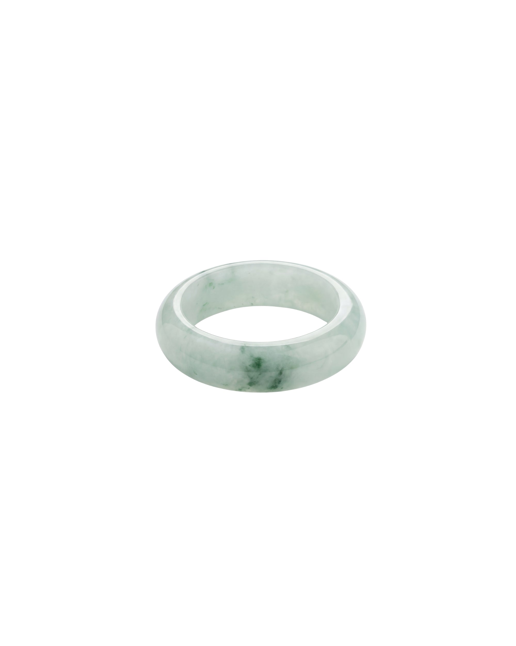 seree - Koi — Mottled Green Jade Ring