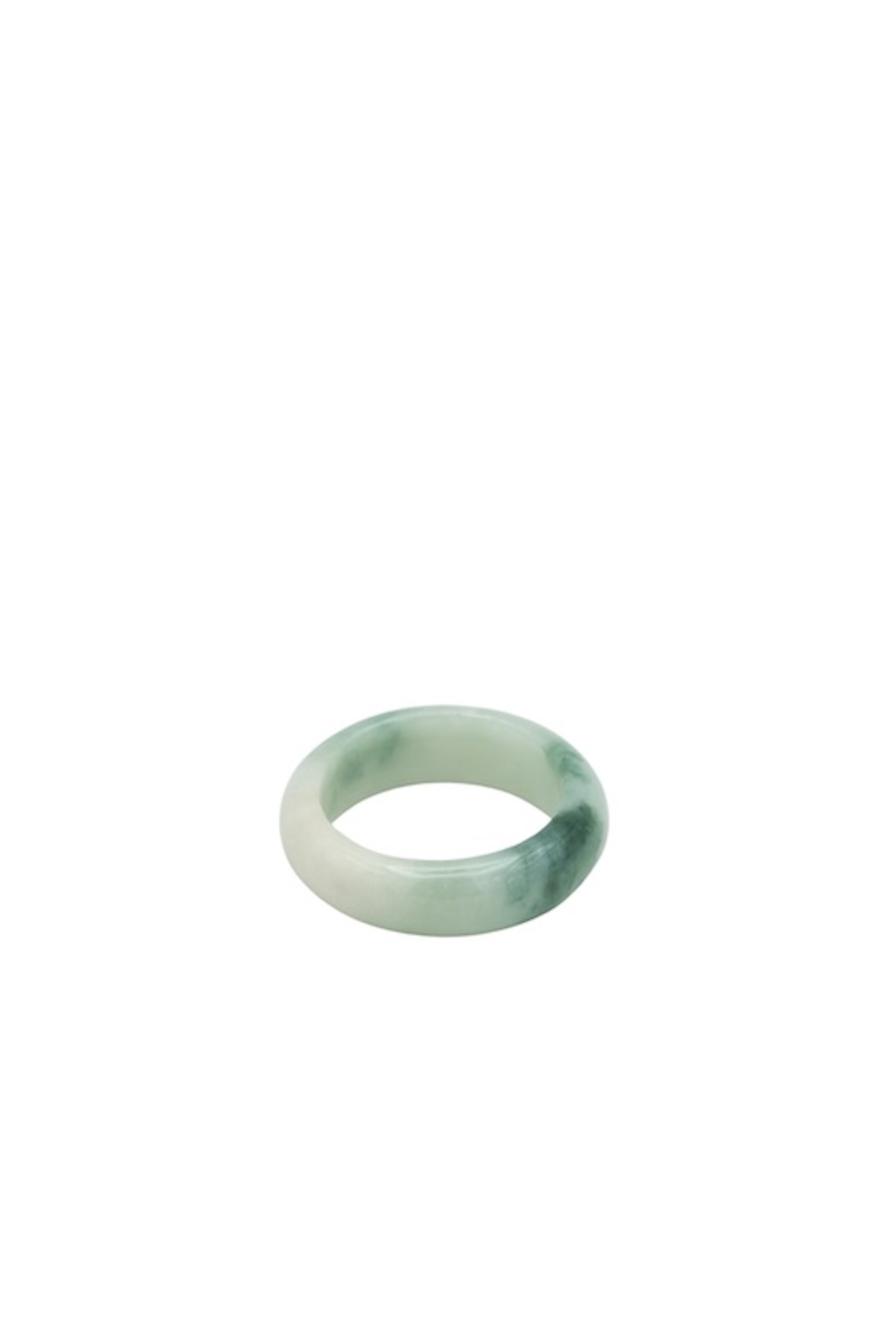 seree - Koi — Mottled Green Jade Ring