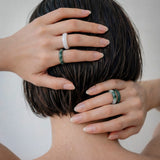 Koi — Mottled Green Jade Ring