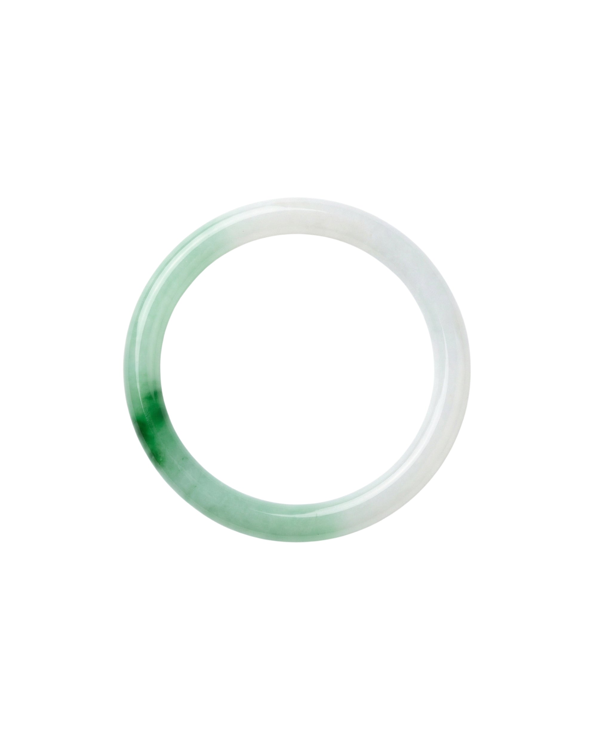 seree - Koi — Mottled Round Jade Stone Bangle