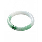 seree - Koi — Mottled Round Jade Stone Bangle