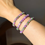 Lavender Field — Beaded Jade Necklace