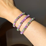 Lavender Field — Beaded Jade Necklace