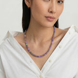 Lavender Field — Beaded Jade Necklace