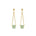 seree - Zodiac collection | Libra — Skinny gold chain jade earrings