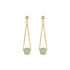 seree - Zodiac collection | Libra — Skinny gold chain jade earrings