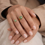 seree - Zodiac collection | Libra — Skinny gold chain jade ring