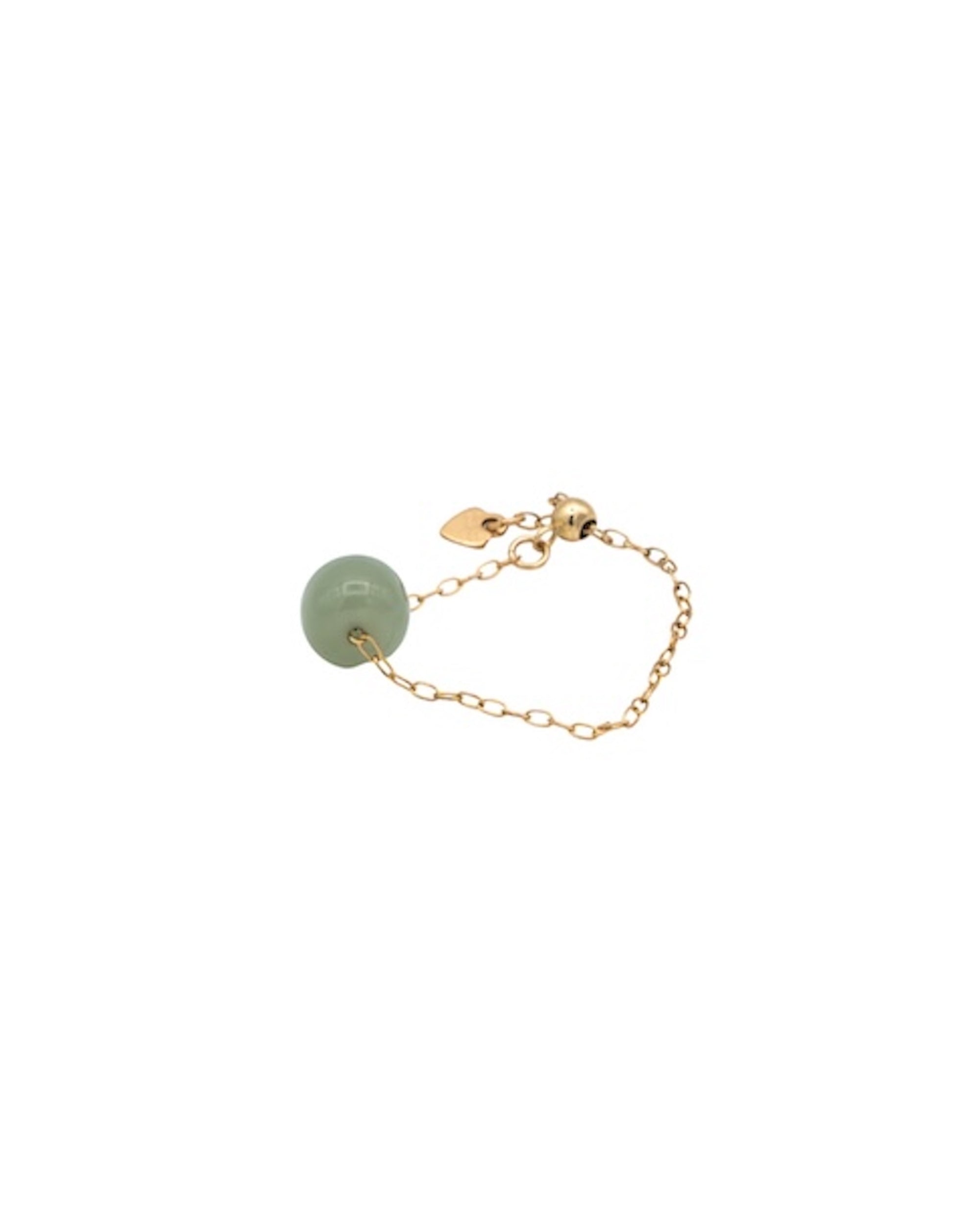 seree - Zodiac collection | Libra — Skinny gold chain jade ring