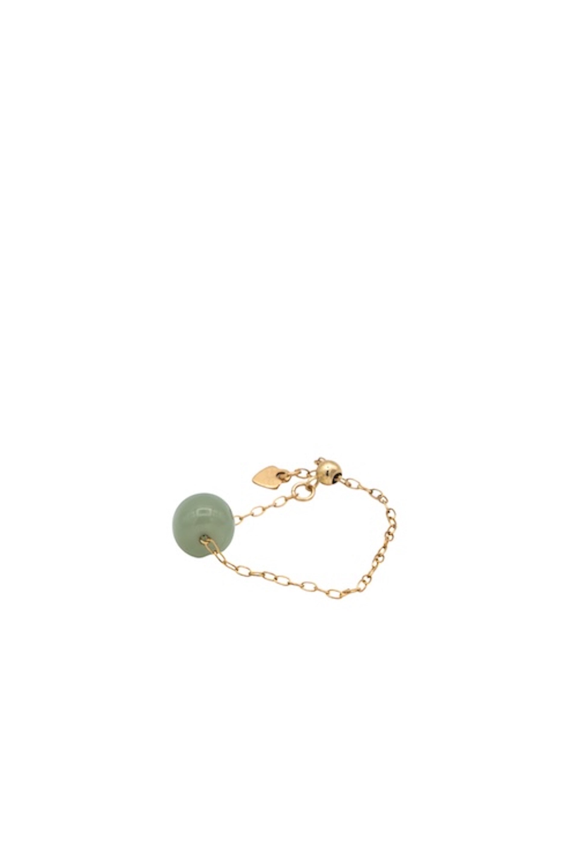 seree - Zodiac collection | Libra — Skinny gold chain jade ring