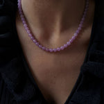 seree - Lilac — Purple Jade Beaded Necklace