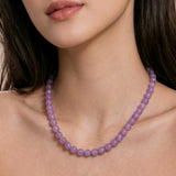 Lilac — Purple Jade Beaded Necklace