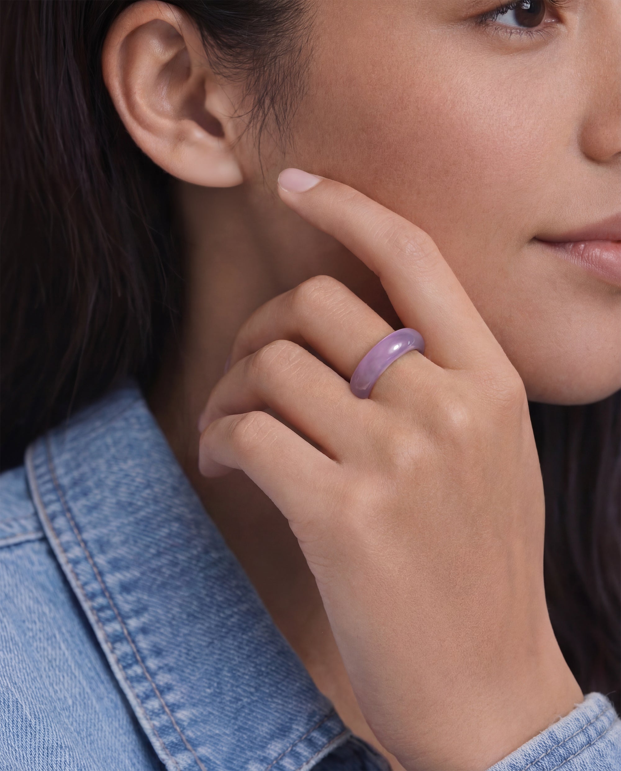 seree - Lilac — Purple Jade Ring