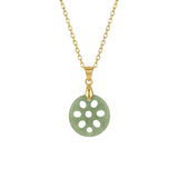 seree Lotus Root Jade Pendant Necklace