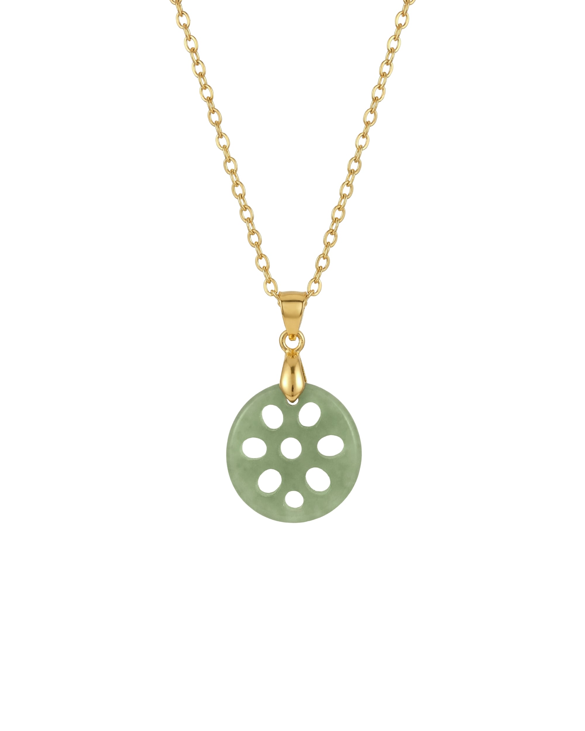 seree Lotus Root Jade Pendant Necklace