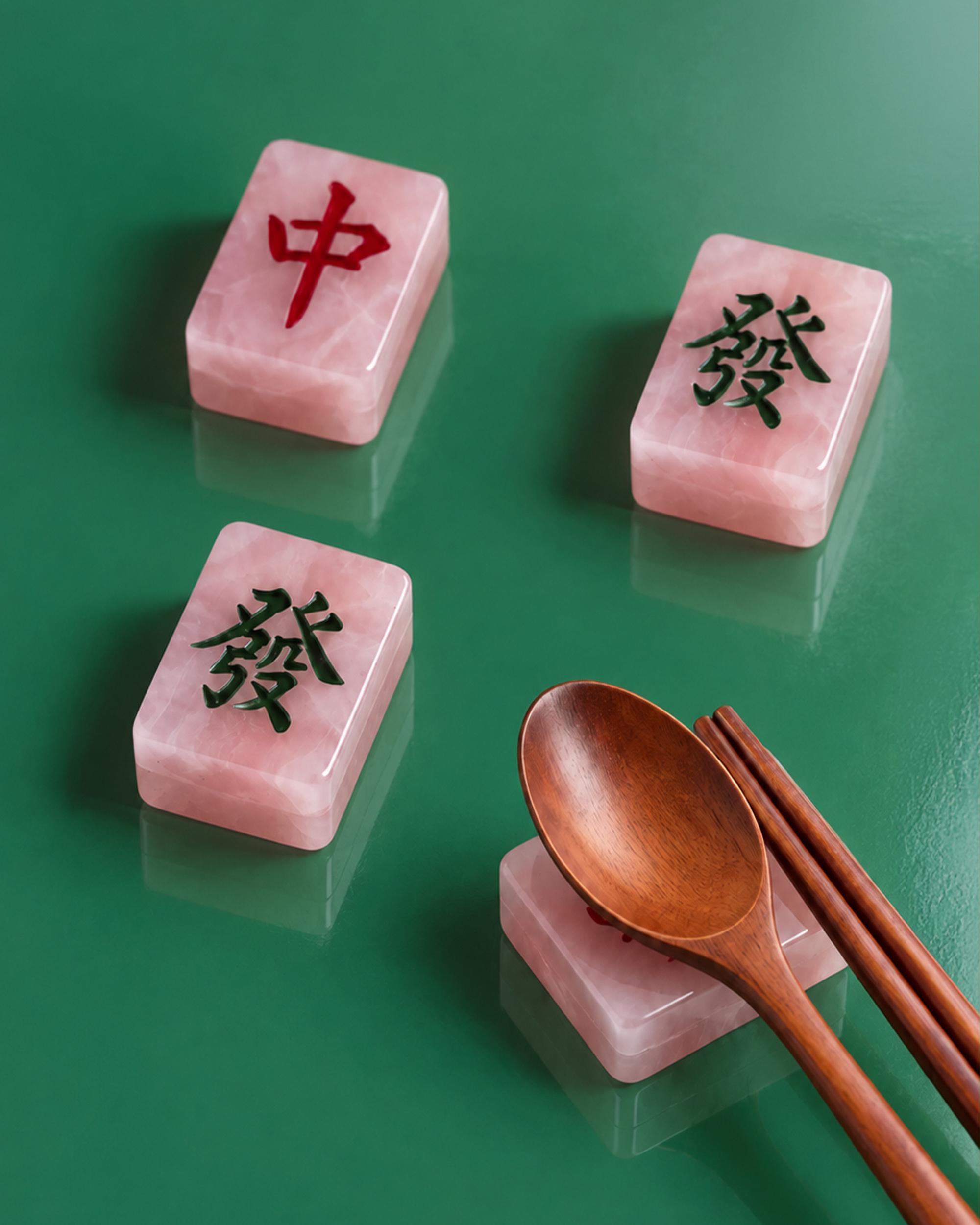 seree mahjong tiles lucky pair spoon rest 1