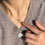 seree - Maison Heart — Green Jade & Zircon Pendant Necklace
