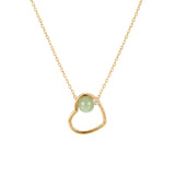 Maison Heart Green Jade Pendant Necklace