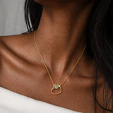 Maison Heart Green Jade Pendant Necklace