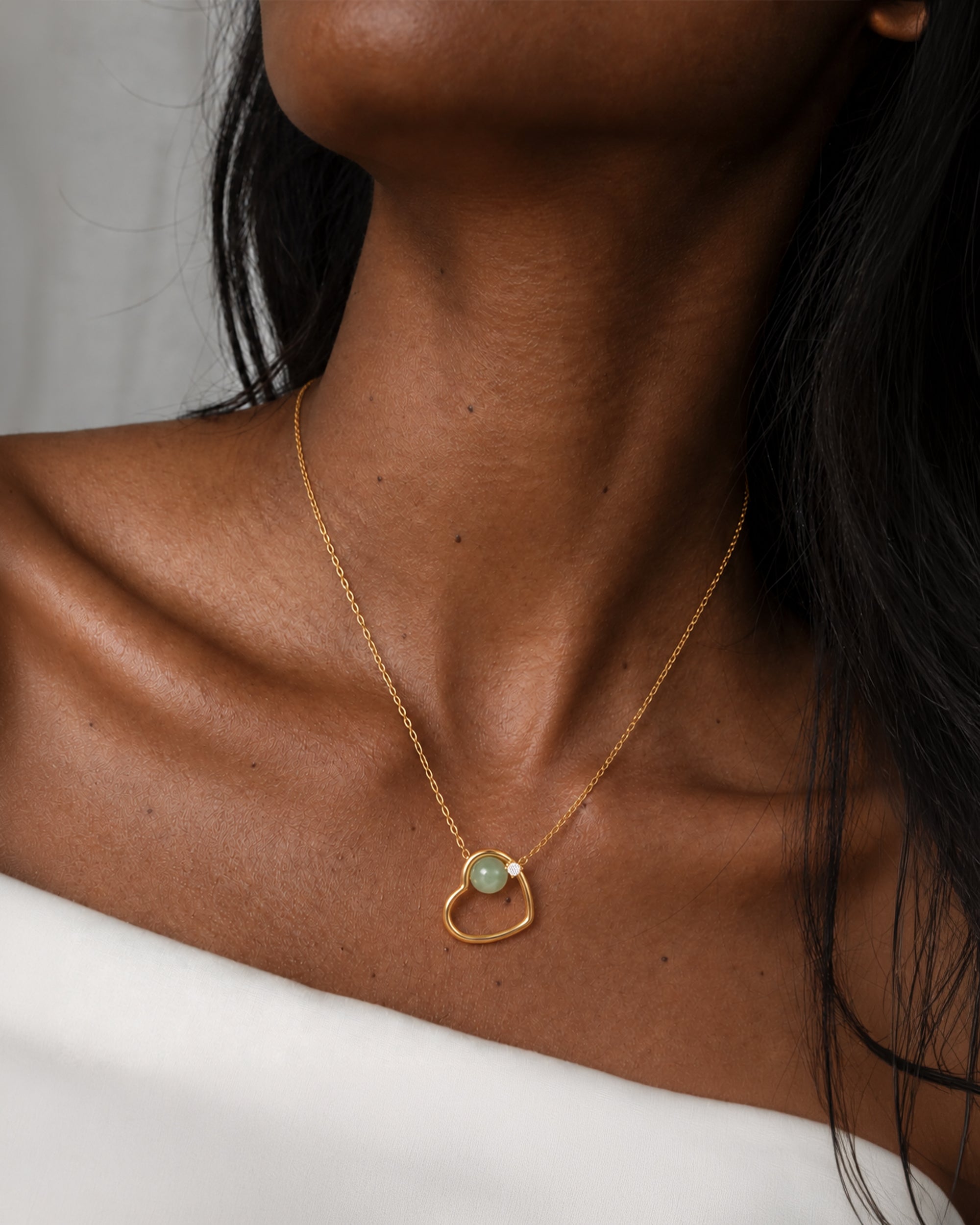 seree maison heart nephrite jade green pendant necklace 3