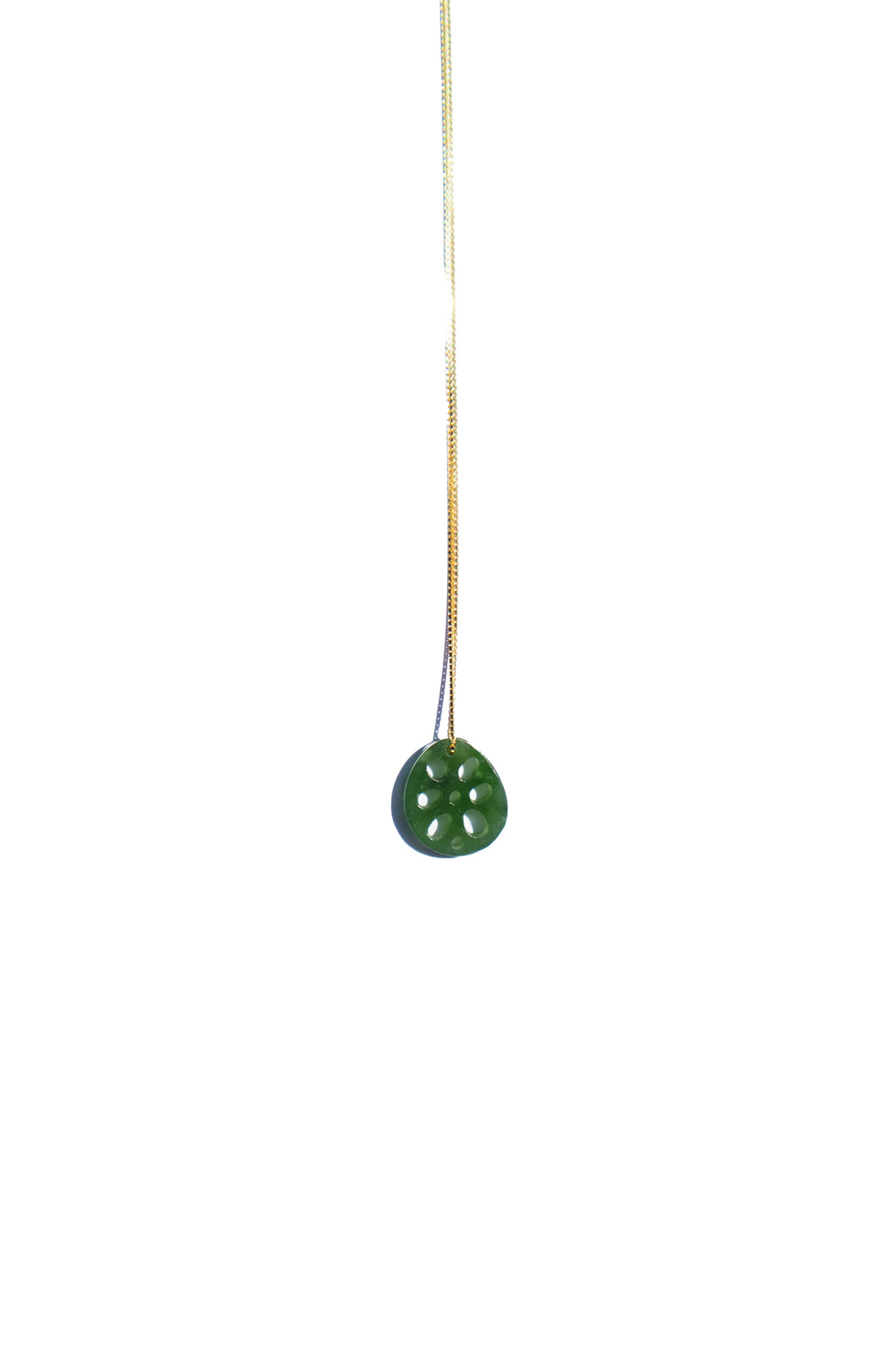 Lotus root jade pendant necklace