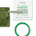 Green beaded bracelet with 'seree' packaging, green jewelry bag, and card on a white background