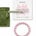 Pink beaded bracelet with 'seree' packaging on a white background