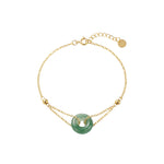 seree - Marlo — Green Jade Gold Bracelet