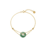 seree - Marlo — Green Jade Gold Bracelet