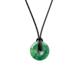 seree - Medallion — Green Jade Cord Necklace