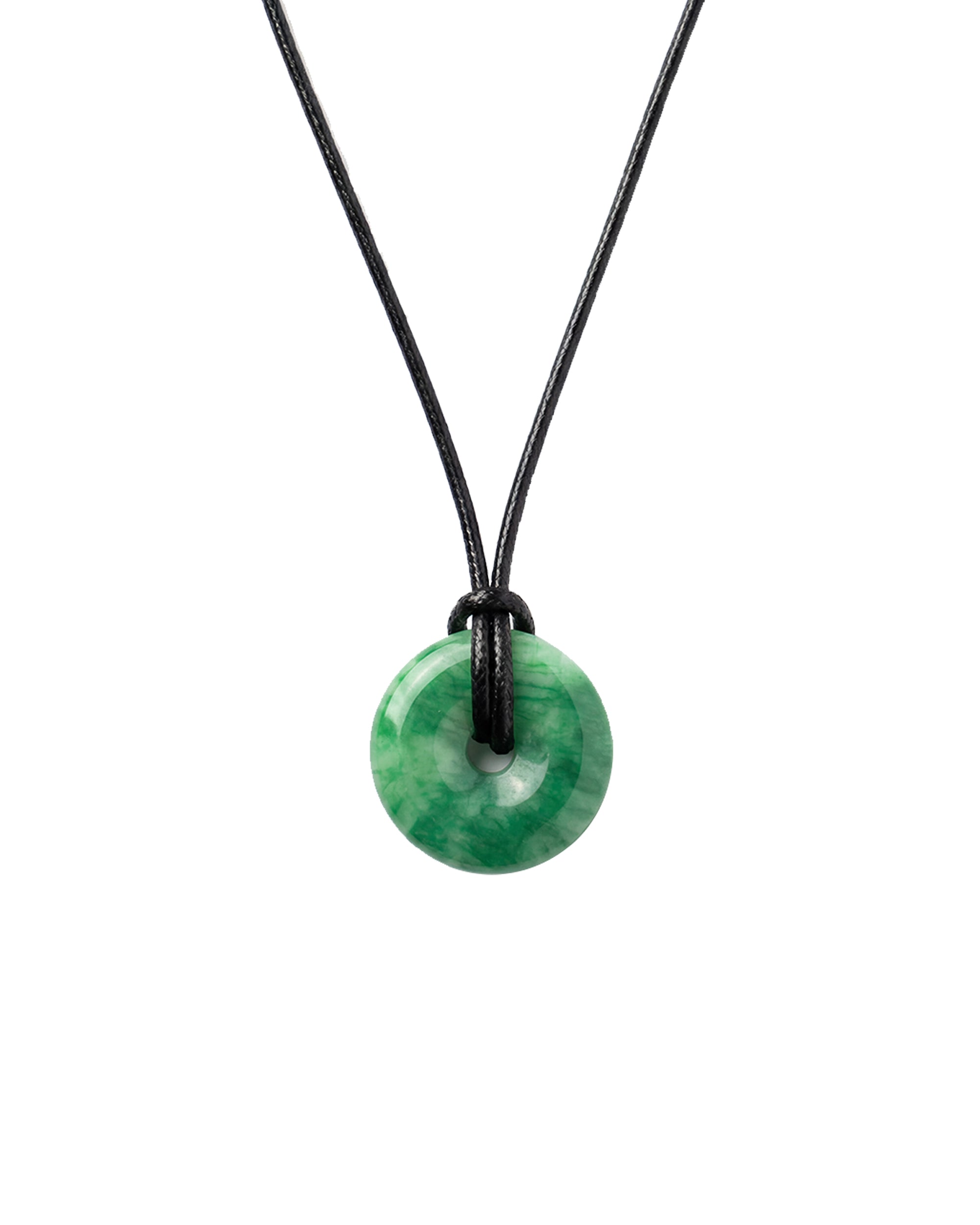 seree - Medallion — Green Jade Cord Necklace