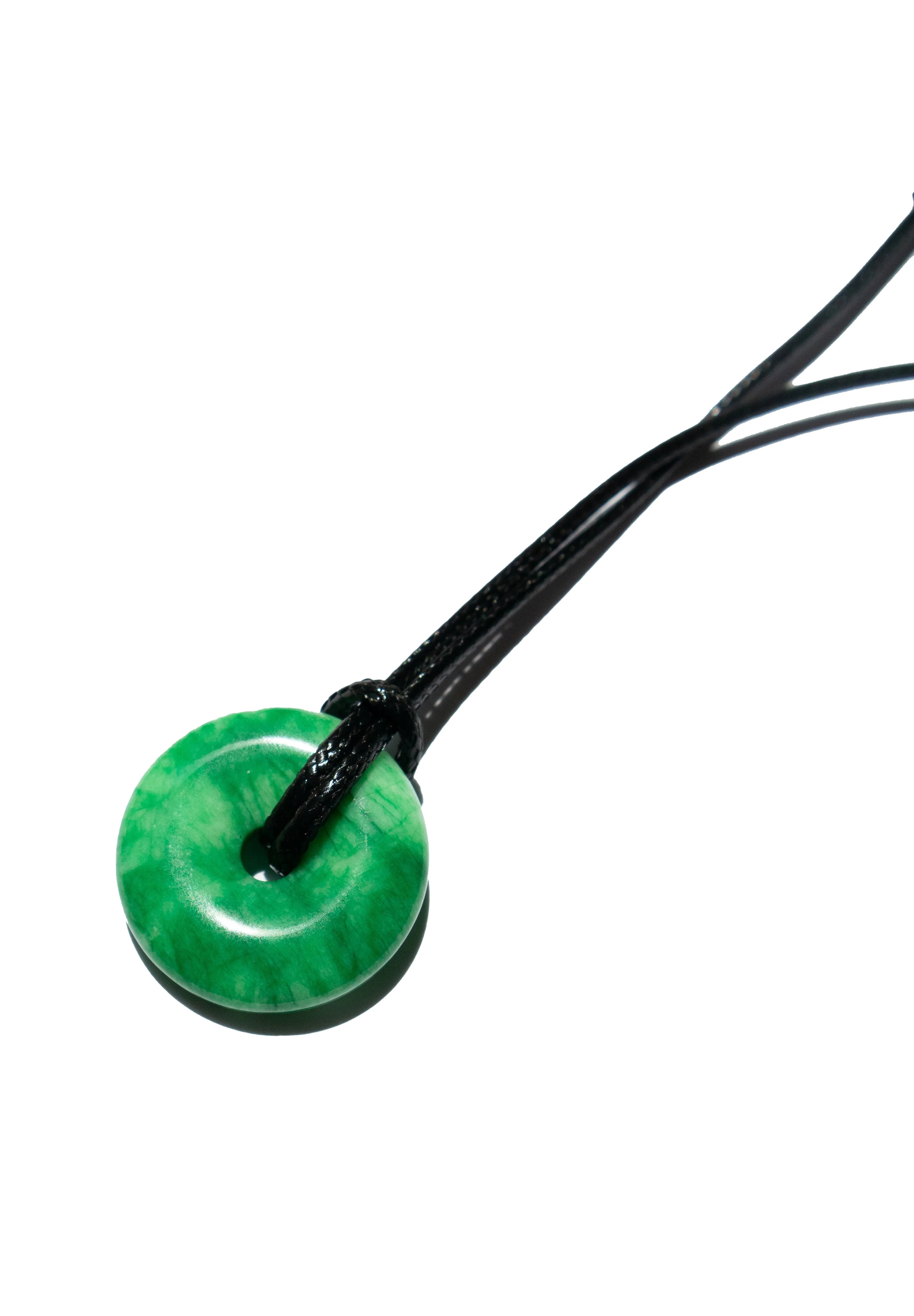 seree - Medallion — Green Jade Cord Necklace