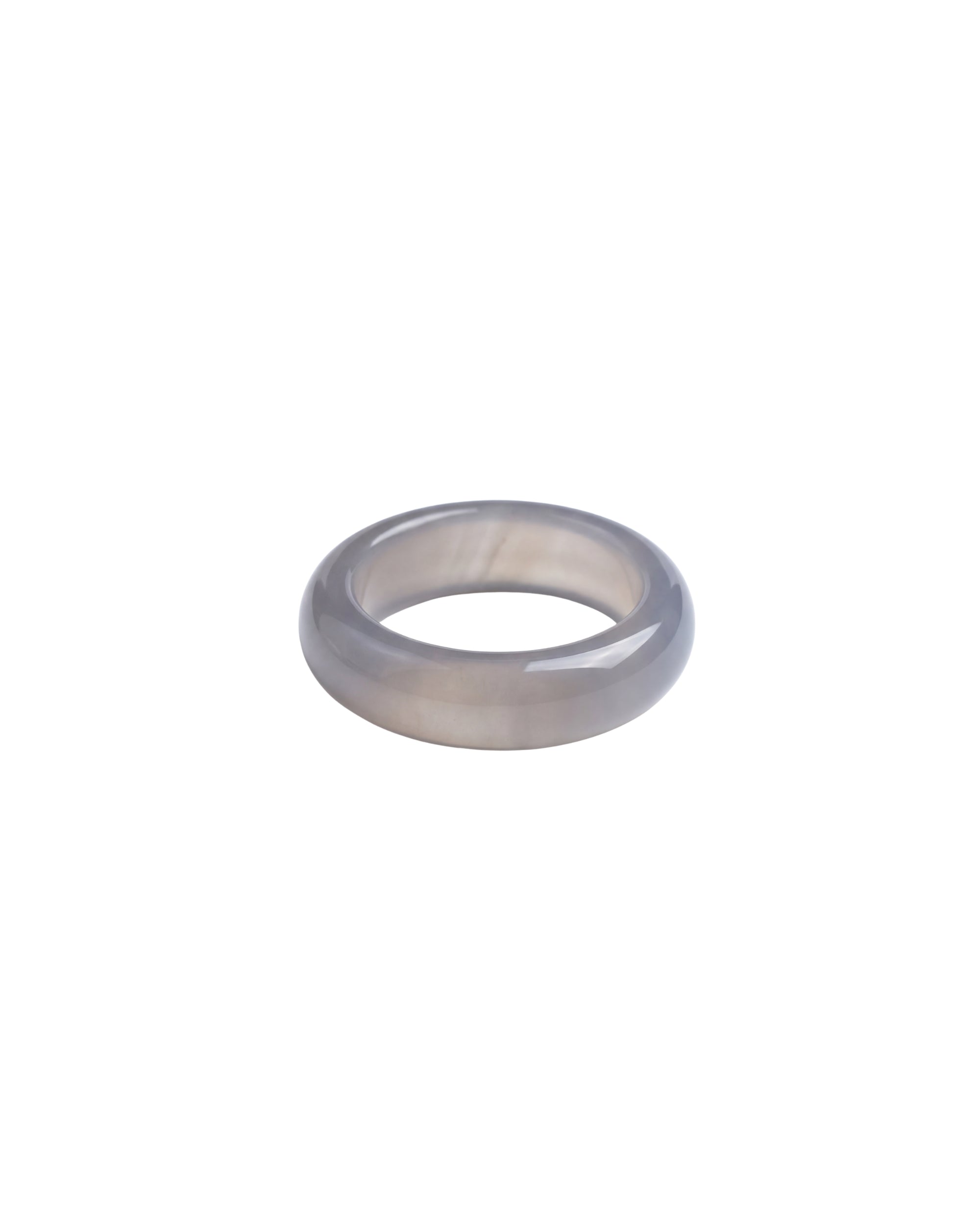 seree - Mist — Grey Purple Jade Stone Ring in Grey