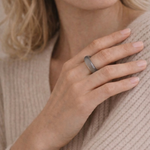 seree - Mist — Grey Purple Jade Stone Ring
