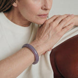 Moon — Purple Grey Jade Stone Bangle