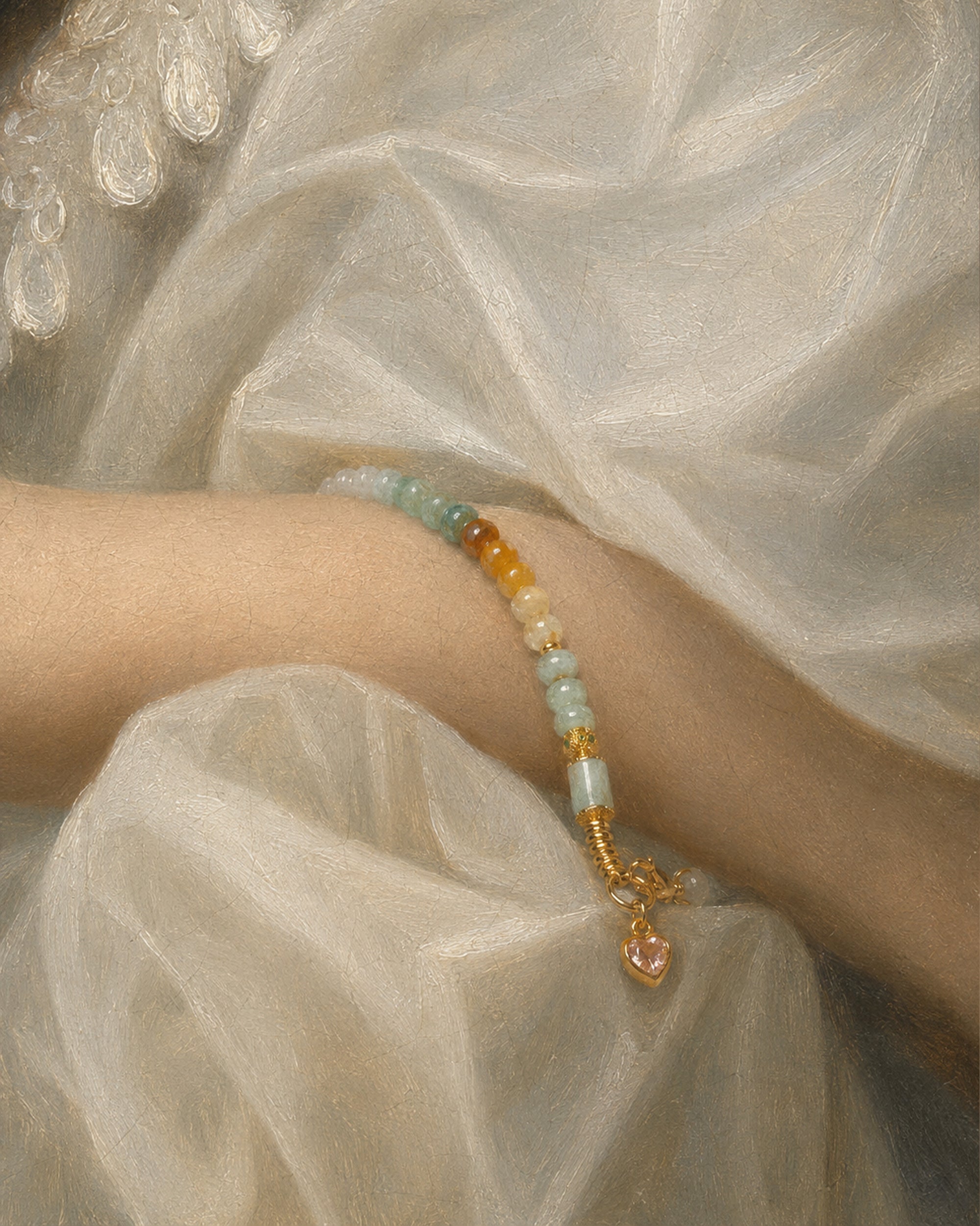 seree mosaic collection birdie tricolor jade bracelet 5