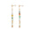 Multicolored beaded earrings on a white background