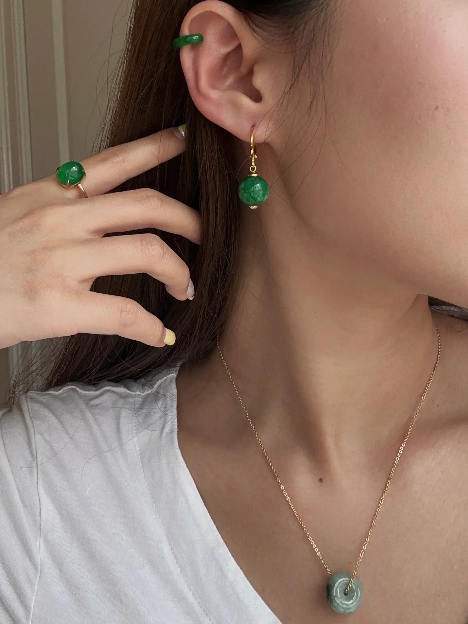 seree - Nadene — Jade Drop Earrings