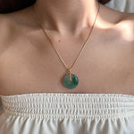 seree - Oro — Jade Stone Pendant Necklace