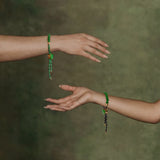 Paracord — Jade Slider Bracelet in Green