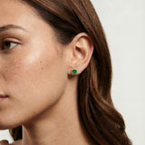 Park — Green Jade Square Stud Earrings