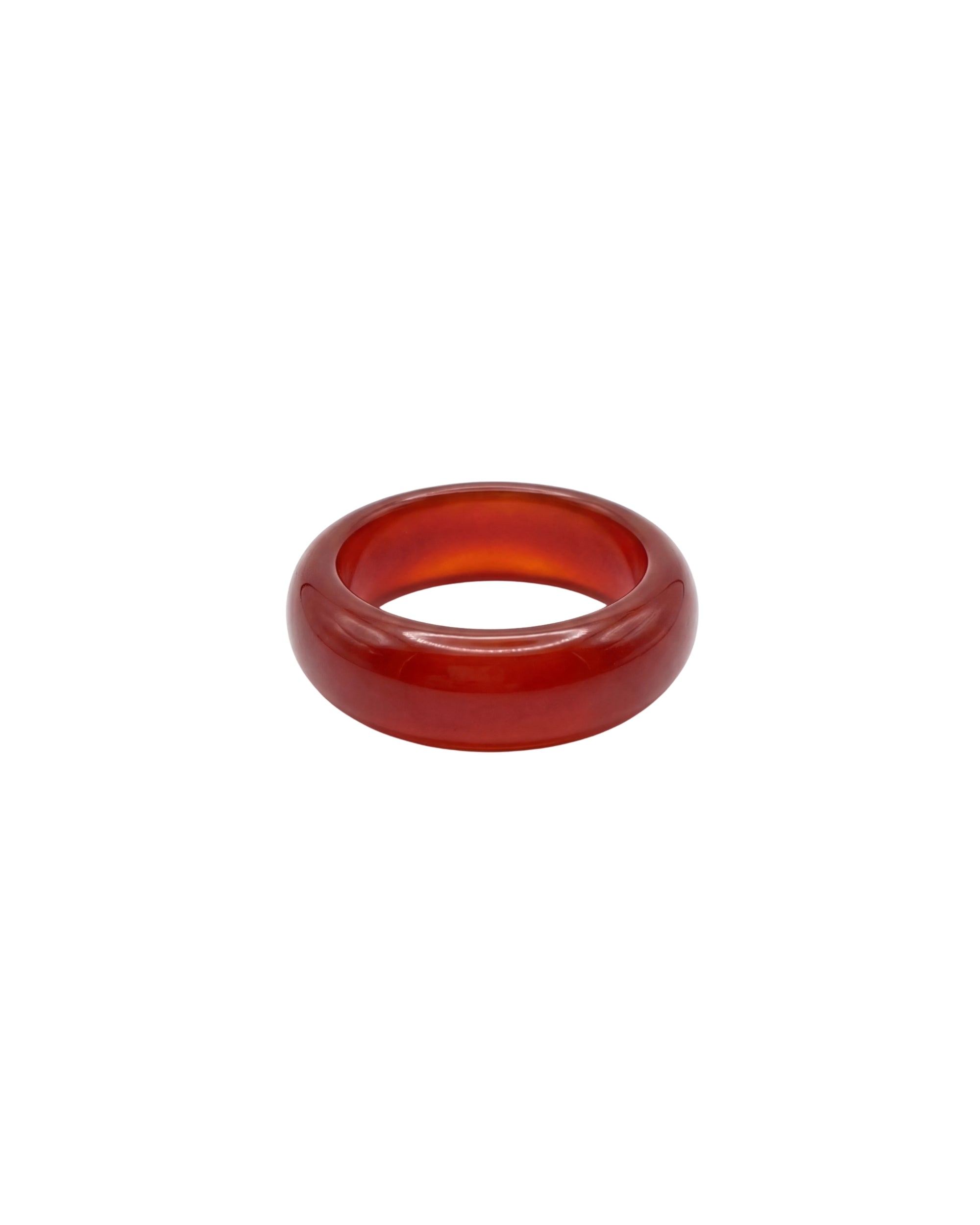 seree - Persimmon — Dark Orange Jade Stone Ring