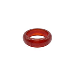 seree - Persimmon — Dark Orange Jade Stone Ring