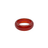 seree - Persimmon — Dark Orange Jade Stone Ring